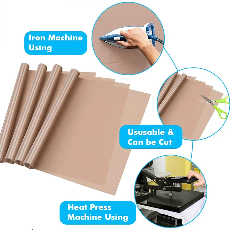 Heat Press Transfer Sheet Pad Non Stick Baking Oilcloth Craft Mat Reusable BBQ Grill Macarons Oven Rack Liner Cooking Paper