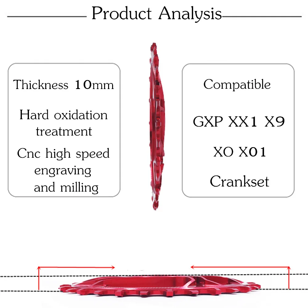 Велосипедный шатун VXM Al 7075 CNC 32T 34T 36T 38T узкая широкая цепь для Sram XX1 XO1 X1 GX XO X9, запчасти для mtb