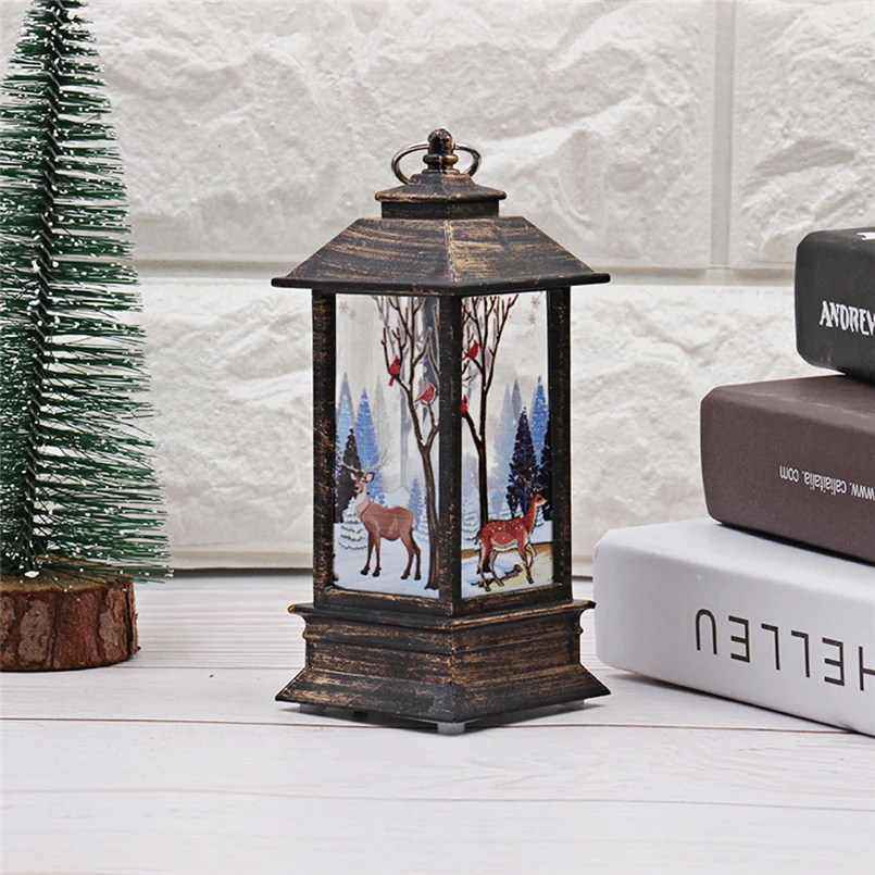 Artificial flame lamp small oil lamp Christmas candle with LED tea light candle Christmas decoration party lampara de luna 30N26 (1)