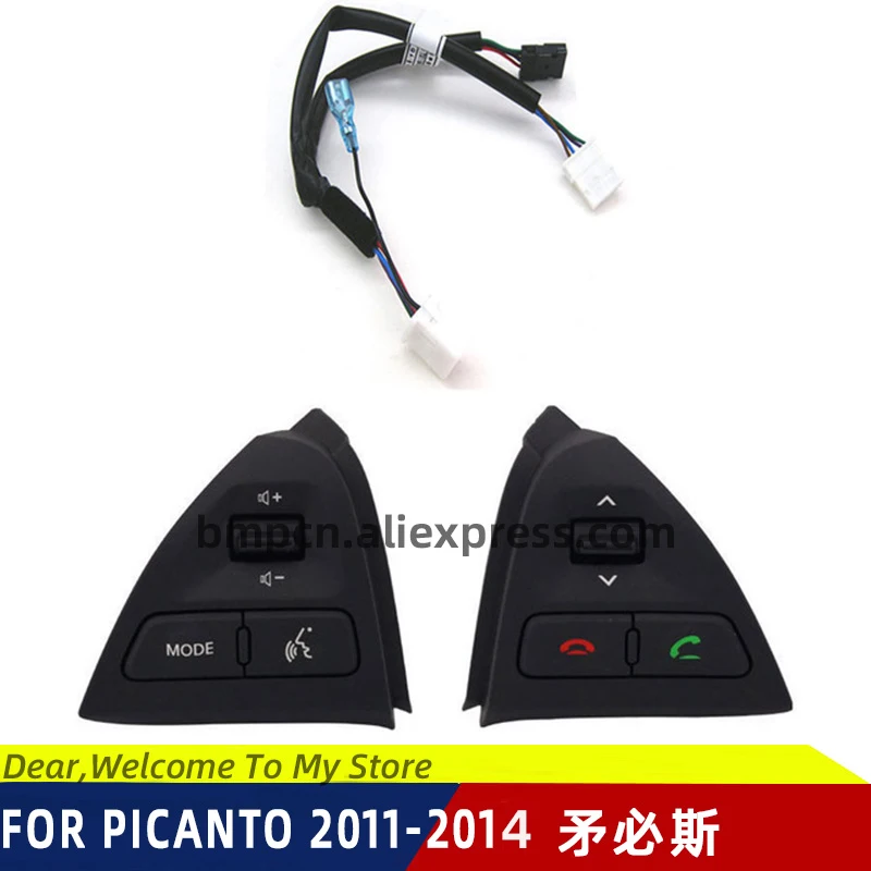 Steering Wheel Remote Control Switch Wire For KIA Picanto 2011-2014 wheel button music bluetooth voice phone | Автомобили и