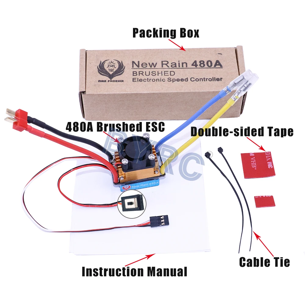 RC Ʈ ESC 380 540/550 귯 ,  ESC  ӵ Ʈѷ, RC ڵ Ʈ  Ʈ, 160A, 320A, 480A