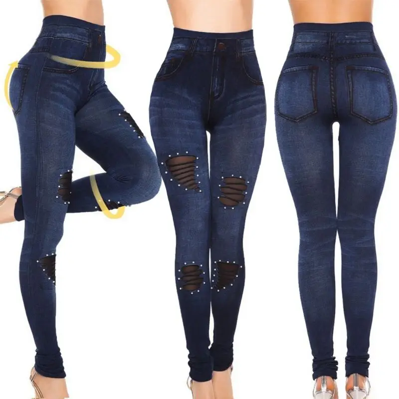 casual faux pocket ripped