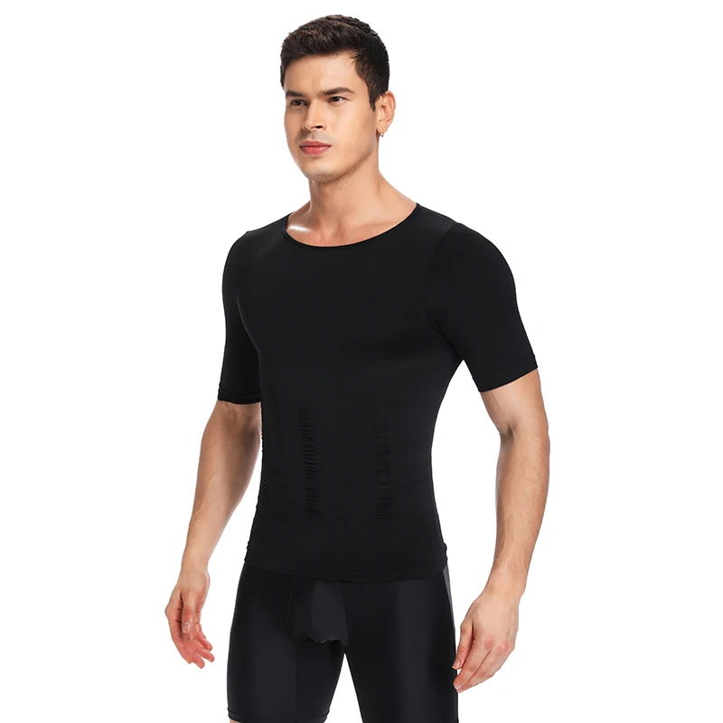 Мужская похудения Body Shaper MaleCompression груди рубашки для потери веса в области живота, приспособление для формирования футболки животик Управление Корректирующее белье корсет с функцией тренажера талии