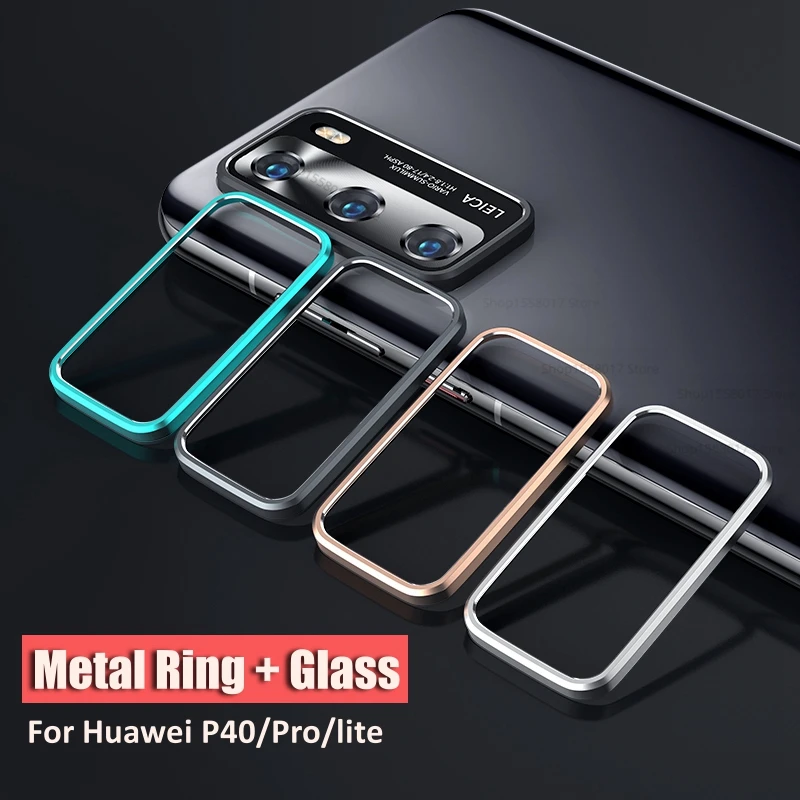 Camera Protector For Huawei P40 Pro lite Tempered Glass &amp Metal Protection Ring huawei p40pro p40lite case glass | Мобильные