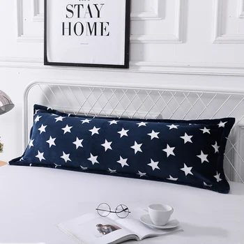

Winter Warm Flannel Double Pillow Case Thick Coral Fleece Pillowcase Adult Long Pillowcase 48x150cm/48x120cm/48x180cm