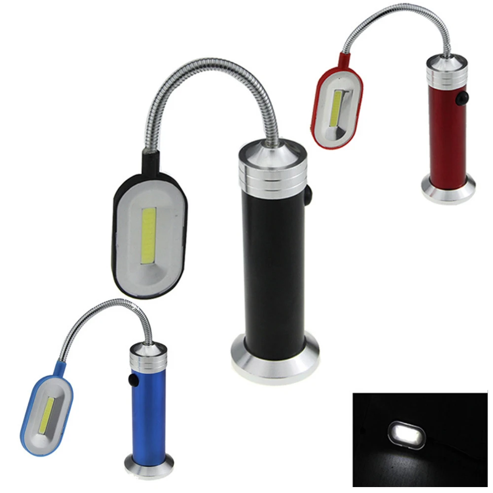 

Flexiable COB LED Work Light Flashlight Portable Magnet Inspection Light Wall Lamp AAA Table Desk Reading Lamp 1Mode