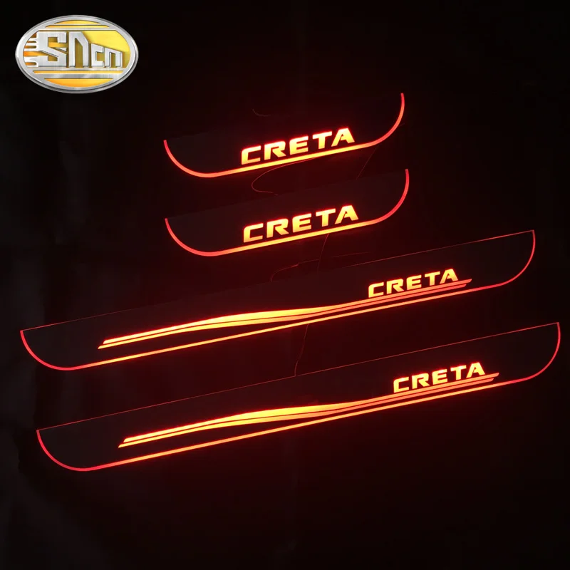 SNCN Автомобильный светодиодный дверной порог для Hyundai Creta IX25 2015 2019 2020 ультратонкая