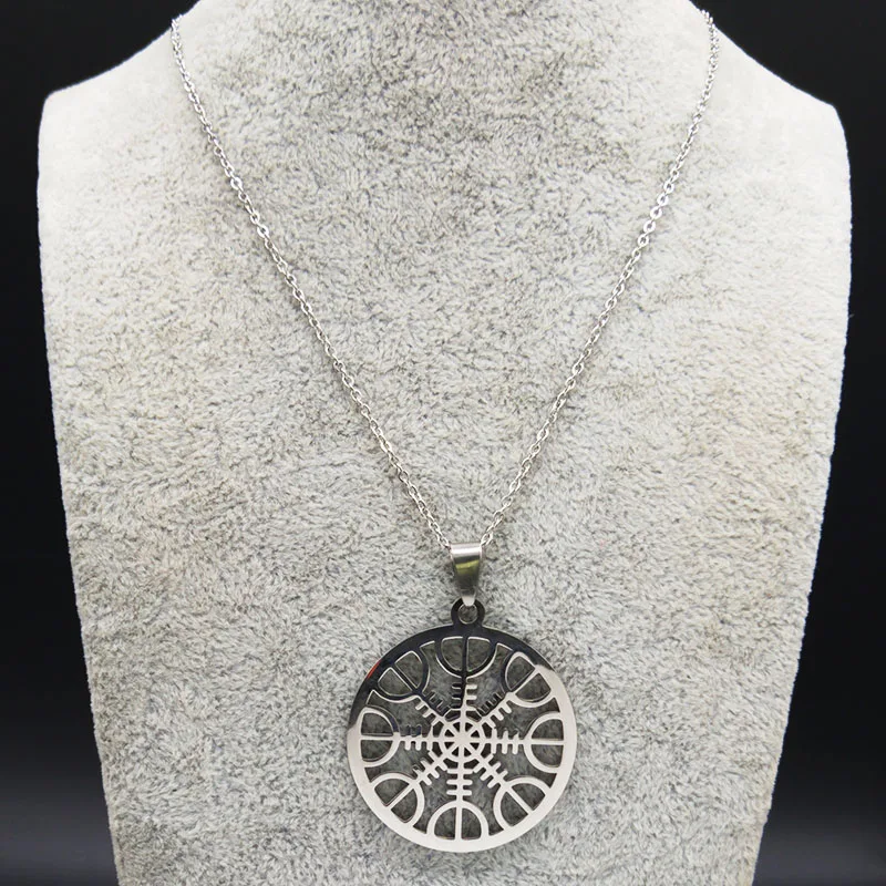 Классическая цепь "Компас" викинга Vegvisir ожерелье из нержавеющей стали нордические руны Odin Ожерелье Подвеска кельты этнические ювелирные изделия