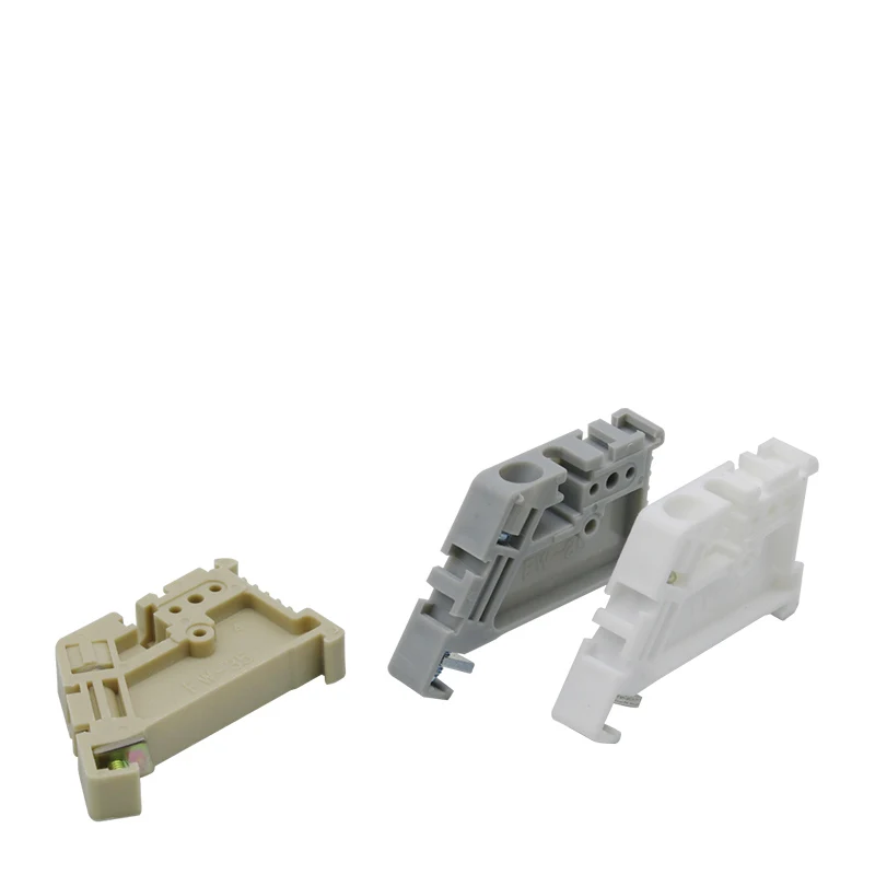 EW-35 universal terminal block end / end stopper DIN rail screw clamp terminal fixing block gray brown white 10pcs batch, din rail terminal block