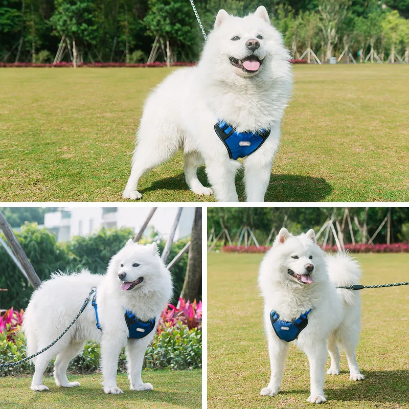 TUFF HOUND светоотражающий нейлоновый для больших собак жгут все погодные службы собаки жилет стеганый регулируемый безопасный автомобильный поводок для собаки