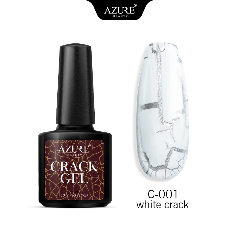 AZURE BEAUTY Crack Гель-лак для нейл-арта замочить от Crackle Led Гель-лак для ногтей Полупостоянный Гибридный лак - Цвет: 001