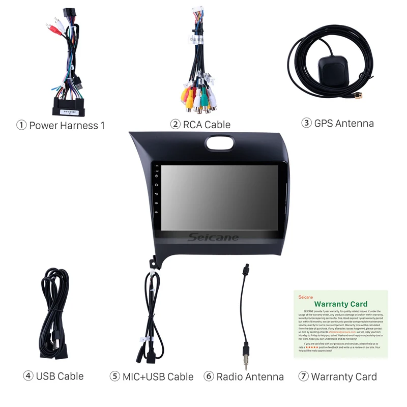 Discount Seicane Car Multimedia Player For 2013 2014 2015 2016 Kia k3 Octa-core Android 9.0 GPS Navigation with WIFI SWC mirror link 1