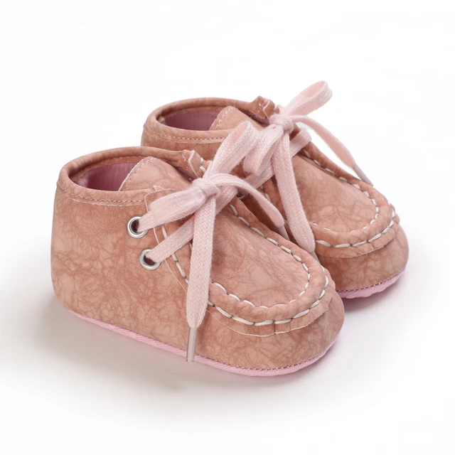 Newborns Fashion Solid Color Casual Shoes Princess Shoes Soft-soled Sneakers 0-18 Months Baby Bed Shoes Baby Walking Shoes C-686
