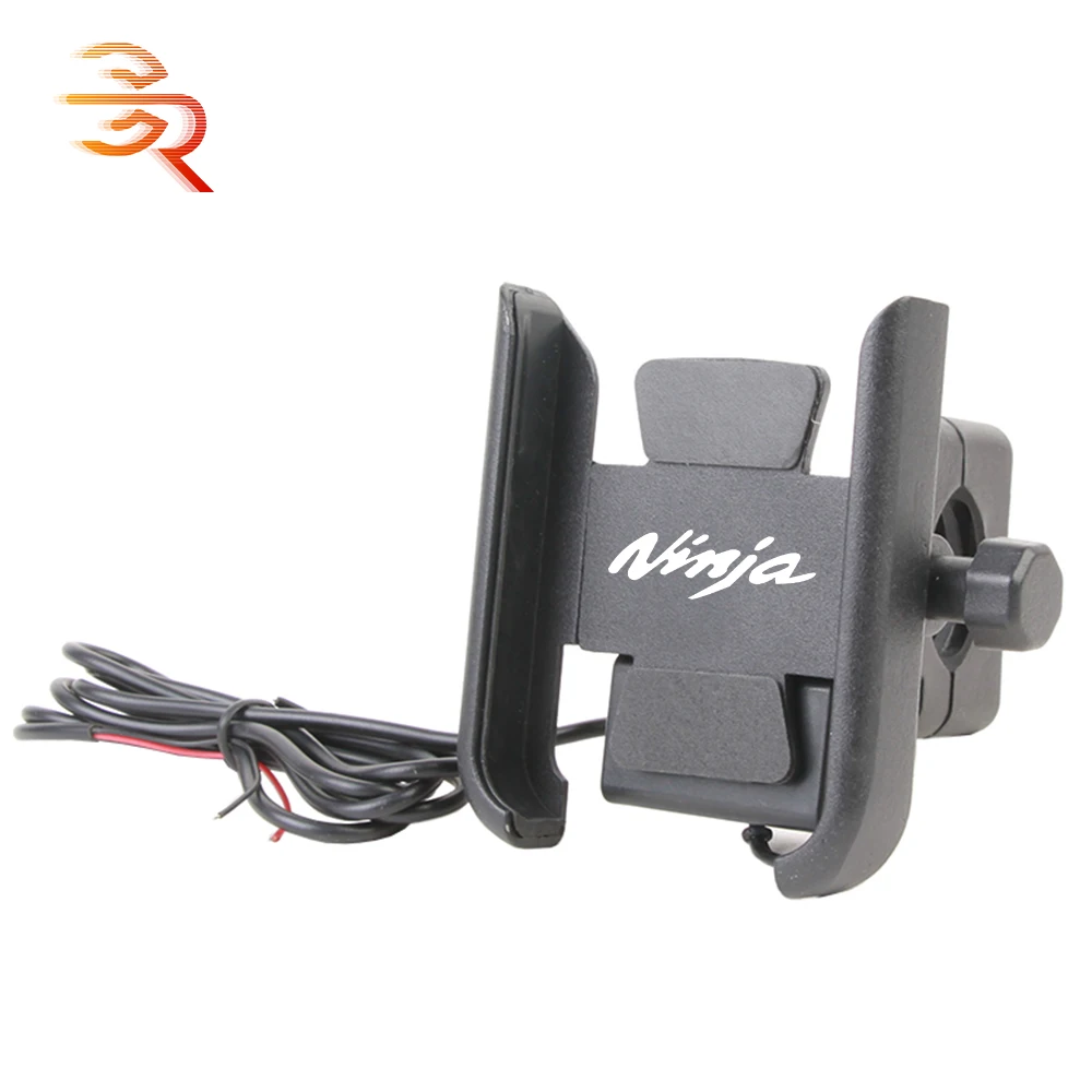 Motorcycle Phone Holder With USB Charger For Kawasaki Ninja ZX6R ZX 6R