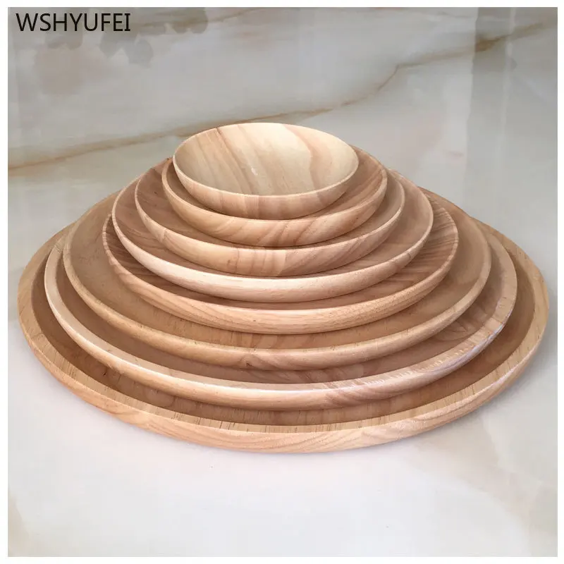 1Pcs Eco-friendly Durable Solid Wood With Flat Handle Tea Rectangular Home Kitchen Wine Cheese Coffee Tea Cocktails Serving Tray