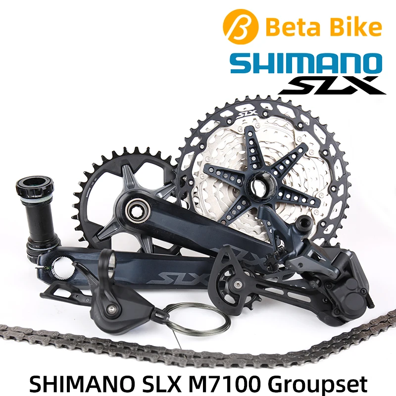

Shimano SLX M7100 12-Speed Groupset Kits Trigger Rear Derailleur Cassette Freewheel Micro Spline Crankset 30/32/34T 170/175MM