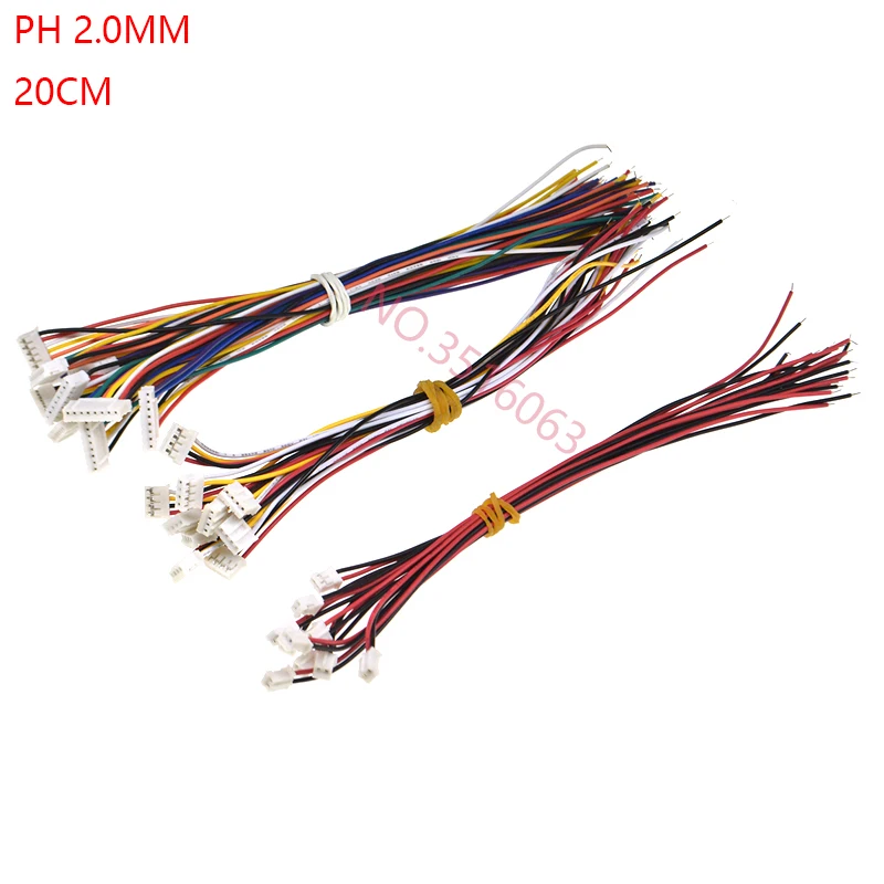 10 шт. 20 см PH2.0 2/3/4/5/6/7/8/9/10 контактный разъем с кабелем 2P/3P/4P/5P/6P/7P/8P/9P/10P 2 0 мм шаг |