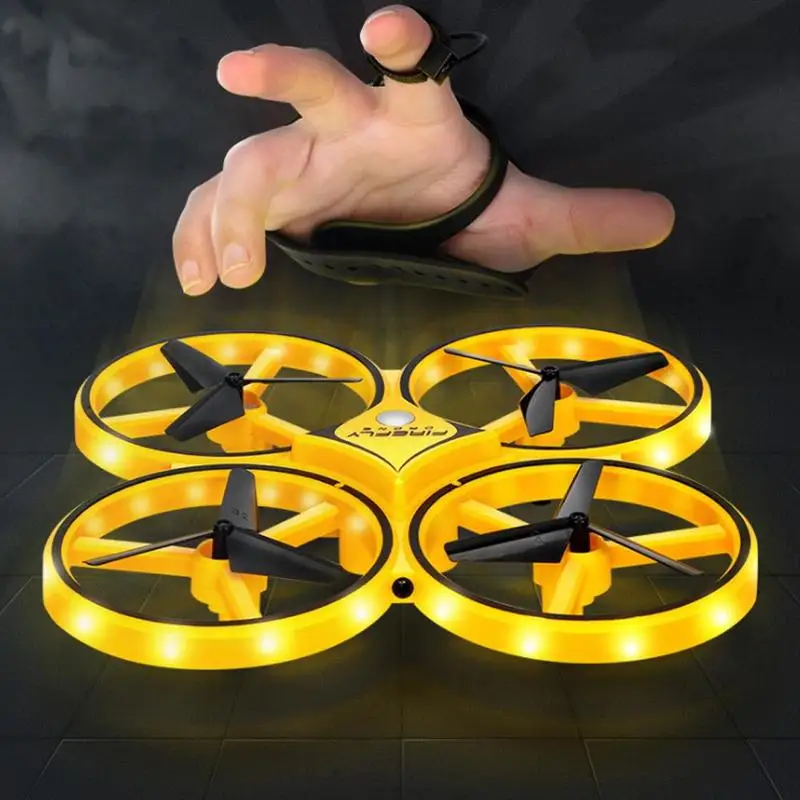 

Mini Quadcopter Induction Drone Smart Watch Remote Sensor RC Airplane UFO Somatosenorial Interaction Noctilucent RC Toys