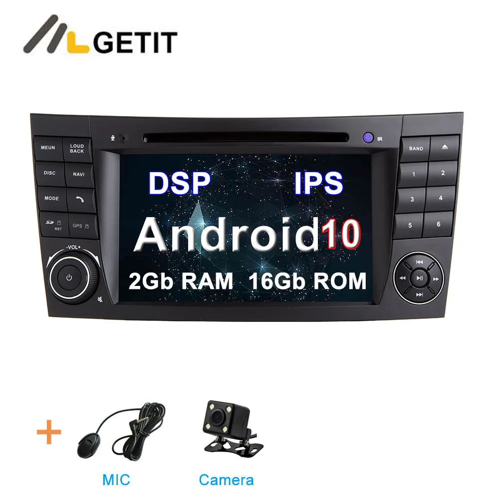 Ips DSP Android 10 Автомобильный DVD стерео Мультимедийный Плеер для Mercedes/Benz W211 W209 W463 W219 с радио WiFi BT gps - Цвет: 2G CAMERA-DSP