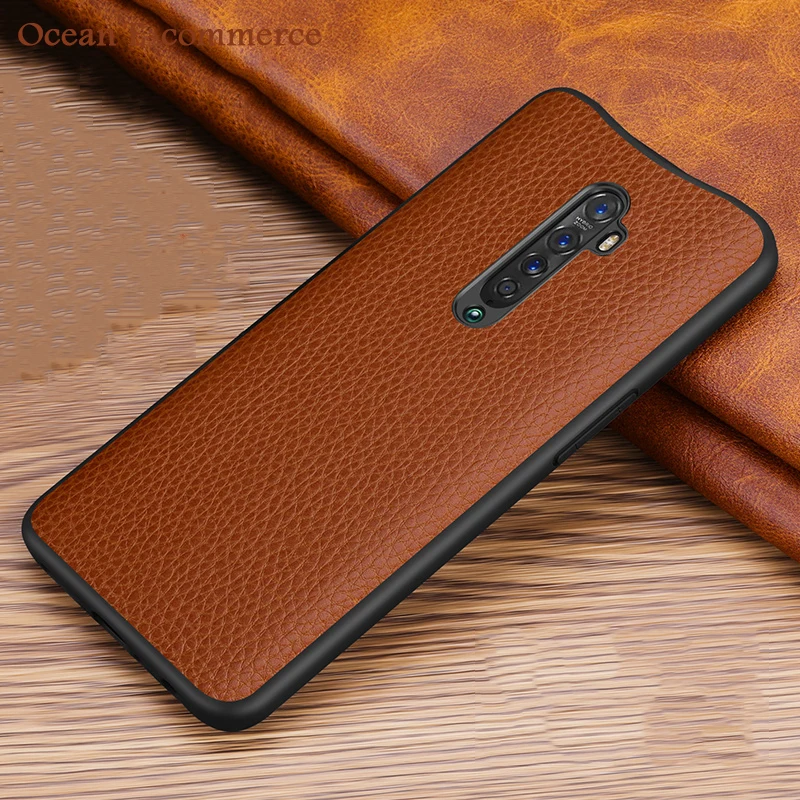 Ультратонкий чехол из натуральной кожи и силикона для OPPO Reno/10x zoom/Reno2, винтажный противоударный чехол для телефона OPPO Reno 2