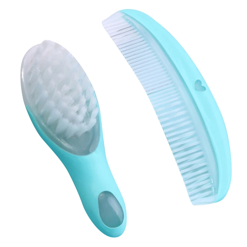 2pcs/set Newborn Baby Scalp And Fetal Hair Care Supplies Baby Care Baby Soft Comb Brush Set With Special Soft Comb Brush