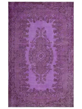 

Pink Kids Room Rug, Overdyed Pink Handmade Area Rug Vintage Carpet 1155