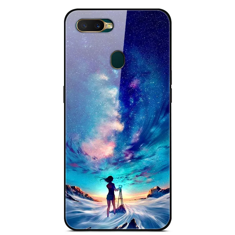 39 Для Oppo AX7 чехол из закаленного стекла с изображением планеты космос, чехол из стекла для Oppo A7 A 7 AX7, чехол для Oppo A5s AX5S AX7 A7 - Цвет: 39
