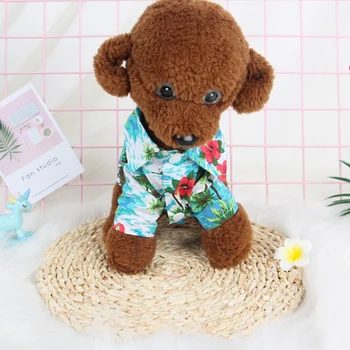 

1 PC Pet Small Medium Dog Summer Cute Print T-shirt Soft Comfortable Short Sleeves Hawaii Puppy Clothing