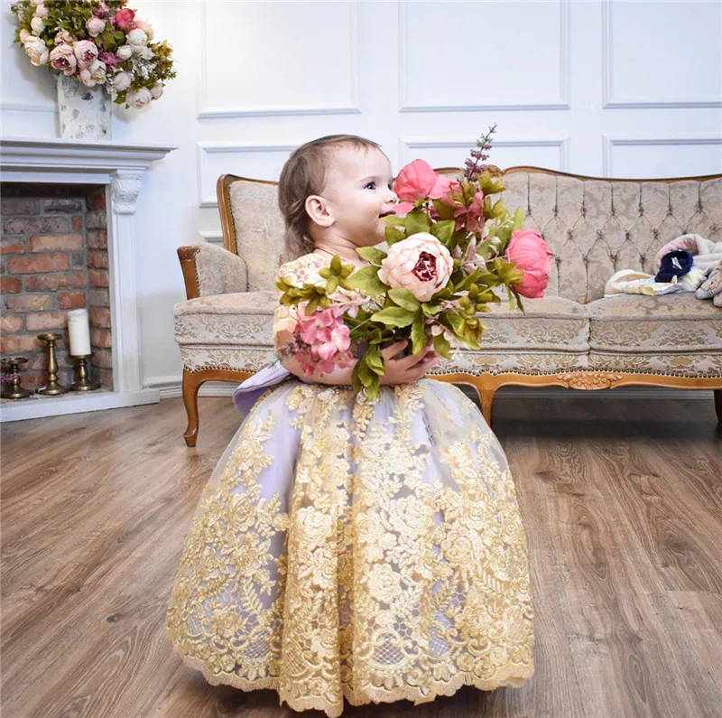 gold-lace-ball-gown-flower-girl-dresses-for-wedding-short-sleeves-girls-pageant-gowns-with-big-bow-baby-birthday-party-dress-2019