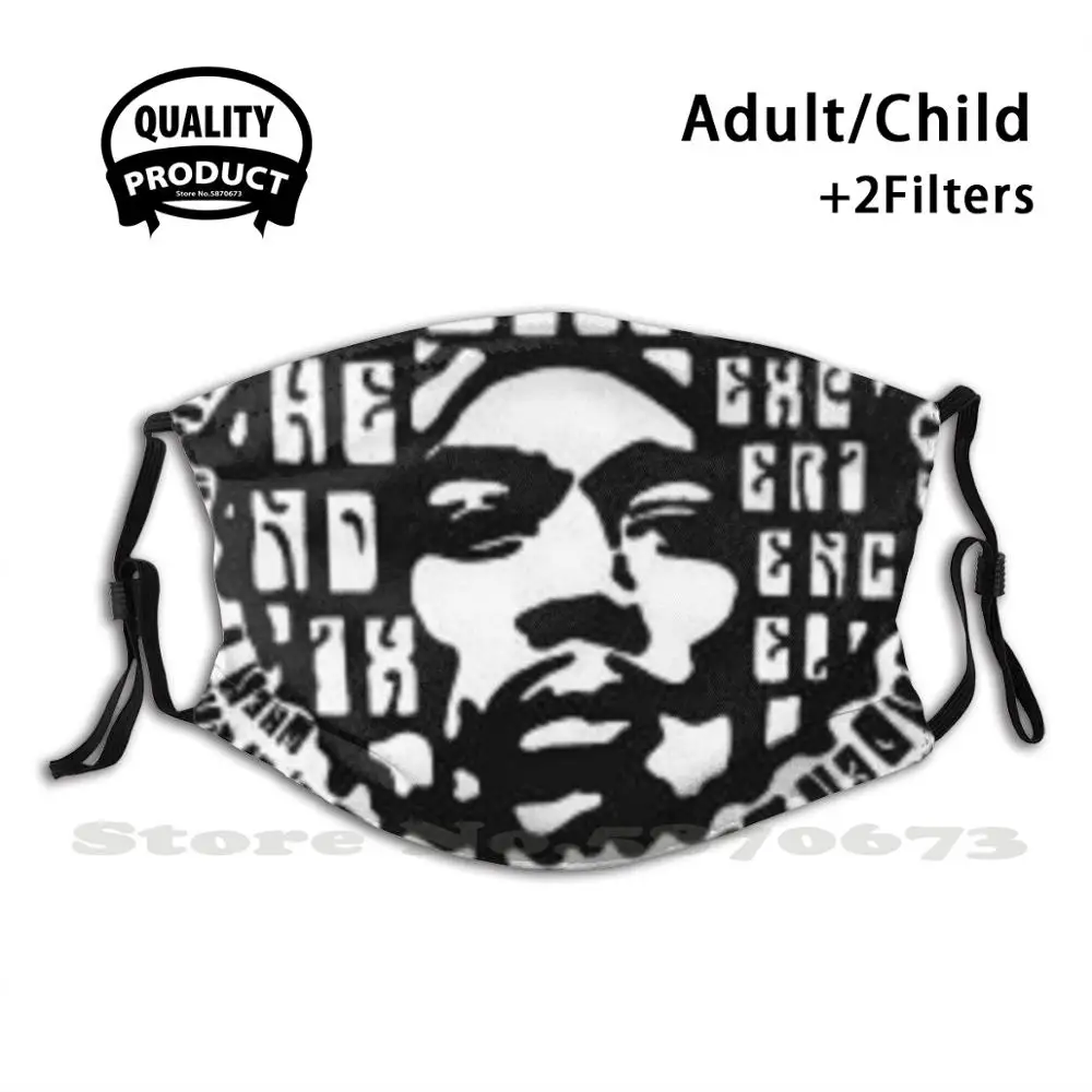 Voodoo Child Black &amp White Face Mask With Filter Jimi 60S Hippy Peace Love Roll Guitar Music Artist Cool Galaxy | Аксессуары для