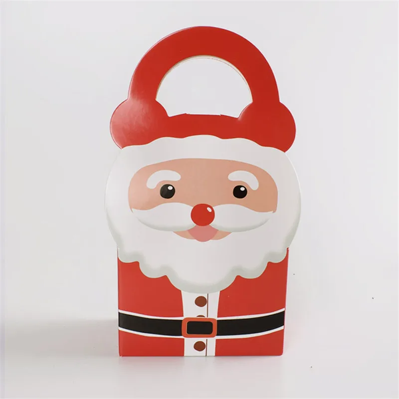 

10pcs/lot Merry Christmas Party Hand Gift Box Small Size Christmas Portable Paper Candy Boxes