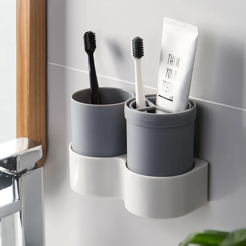 

Toothbrush Box Travel Plastic Portable Toothpaste Cup Lid Toothbrush Box Holder Cover Wall Hanging Bathroom Accessories Cup