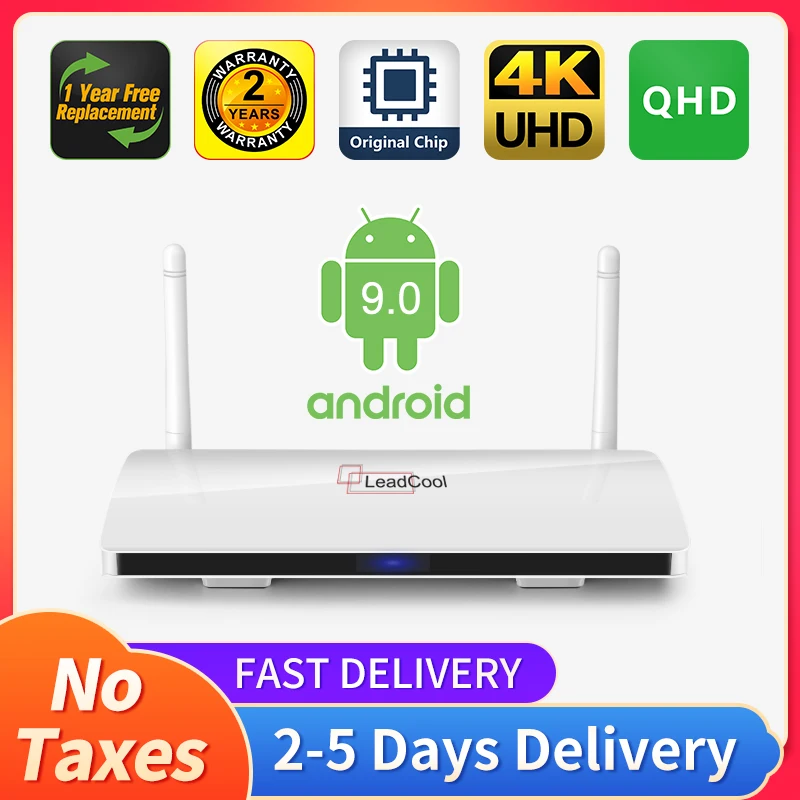 QHD Android 9 0 Leadcool TV box Smart tv Amlogic S905W четырехъядерный 2 4 Gwifi VP9 H.265 4K андроид ТВ приемник