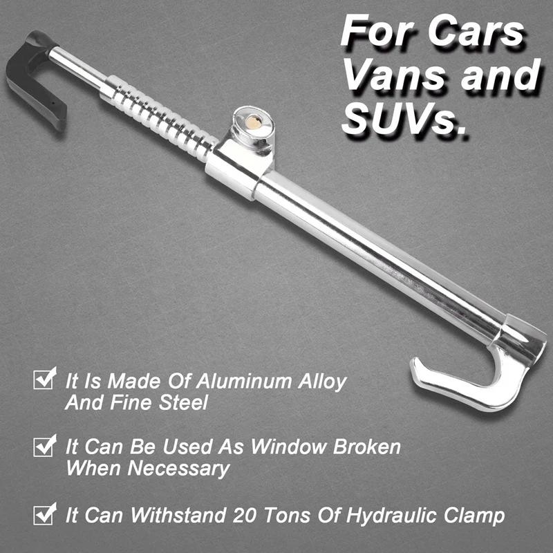 Reliable Car Lock Brake Pedal Clutch Lock Retractable Hook Universal Anti-Theft for Van Car Suv Lorry Truck Heavy