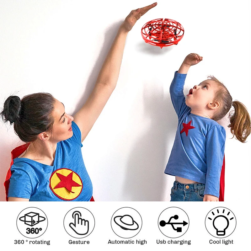 Mini Drone UFO Toys Infrared Sensing Control Hand Flying Aircraft Anti-collision Hand-operated Quadcopter Induction Toy Drone Mini Drone UFO Toys Infrared Sensing Control Hand Flying Aircraft Anti-collision Hand-operated Quadcopter Induction Toy Drone