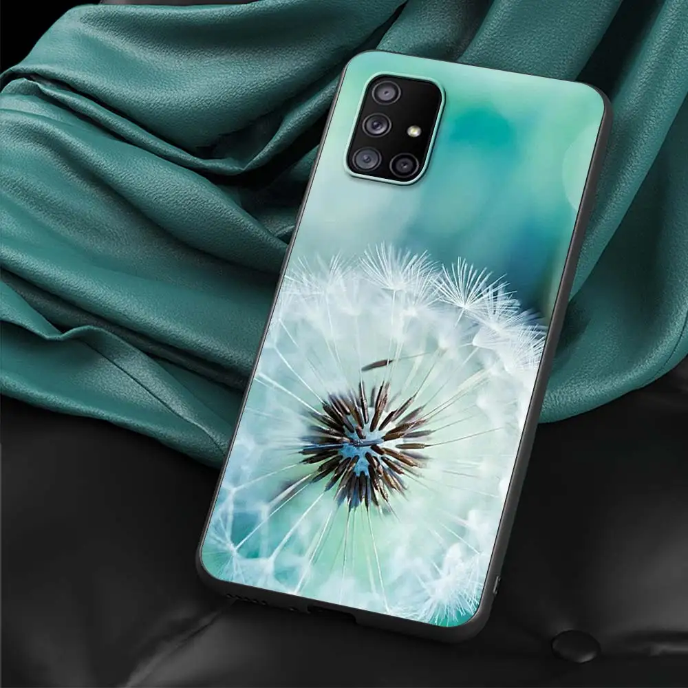 Elegant Dandelion Ink Art Phone Case - Sleek Black Design