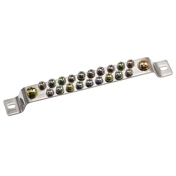 

uxcell Copper Screw Terminal Block Connector Bar 100A Double Row Bridge Shape Ground Wire 21 Positions