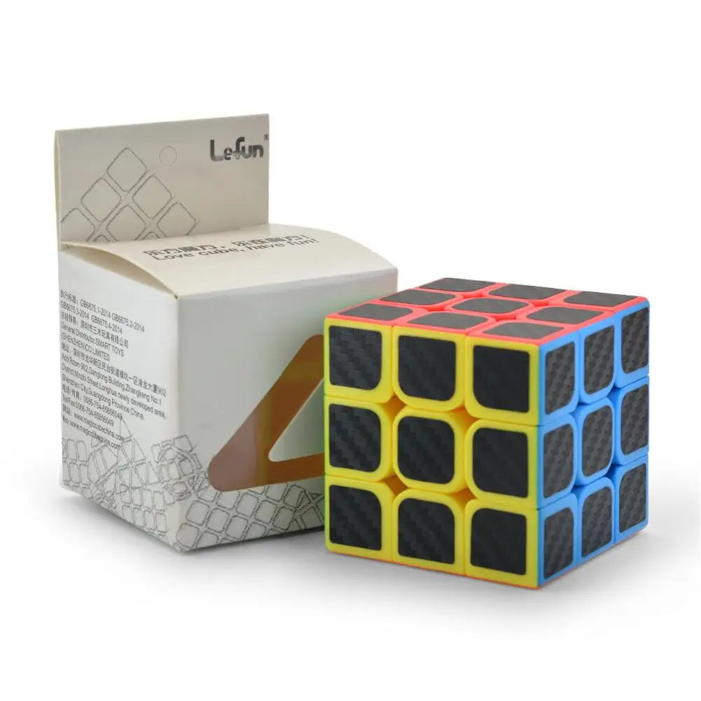 Rubix Cube speed Cube 3x3x3 гладкая Магическая наклейка из углеродного волокна Rubix speed Cube крутые детские игрушки детские подарки