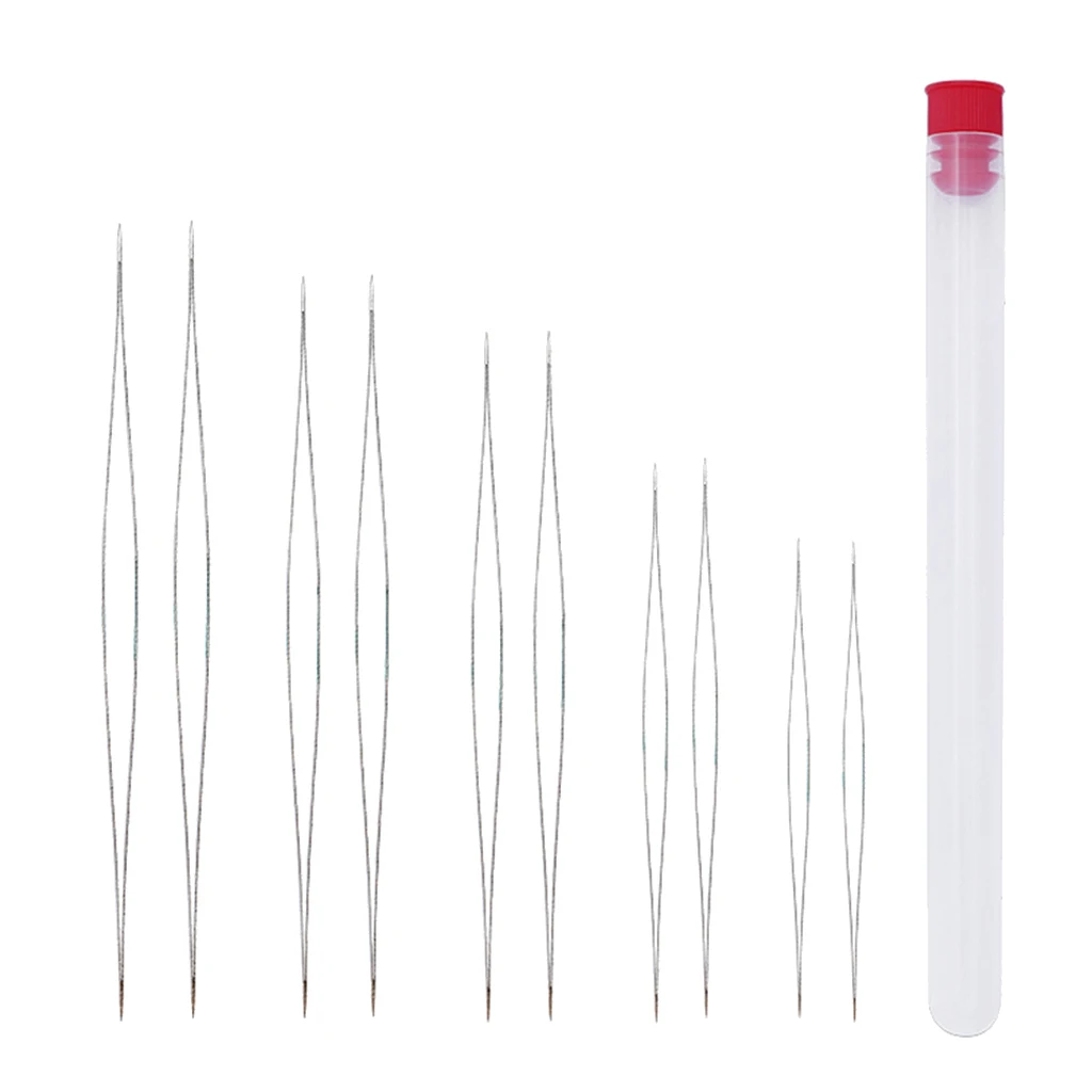 10 Pieces Beading Needles, 5 Sizes Big Eye Beading Needles Easy Thread Needles