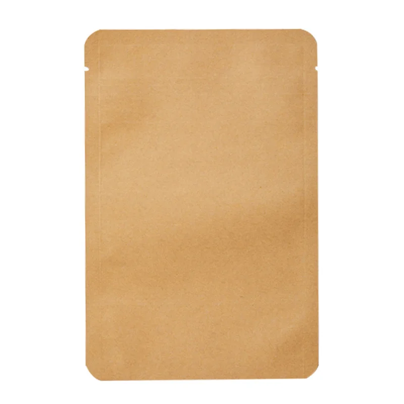 

1000Pcs 12 Size Kraft Paper Round Angle Open Top Aluminum Foil Heat Seal Package Bags Dried Fruit Nuts Retail Food Storage Bags