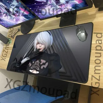 

XGZ Customized Large Mouse Pad Black Lock Edge Cute Girl 3D Style Anime NieR: Automata Computer Table Mat Rubber Non-slip Xxl
