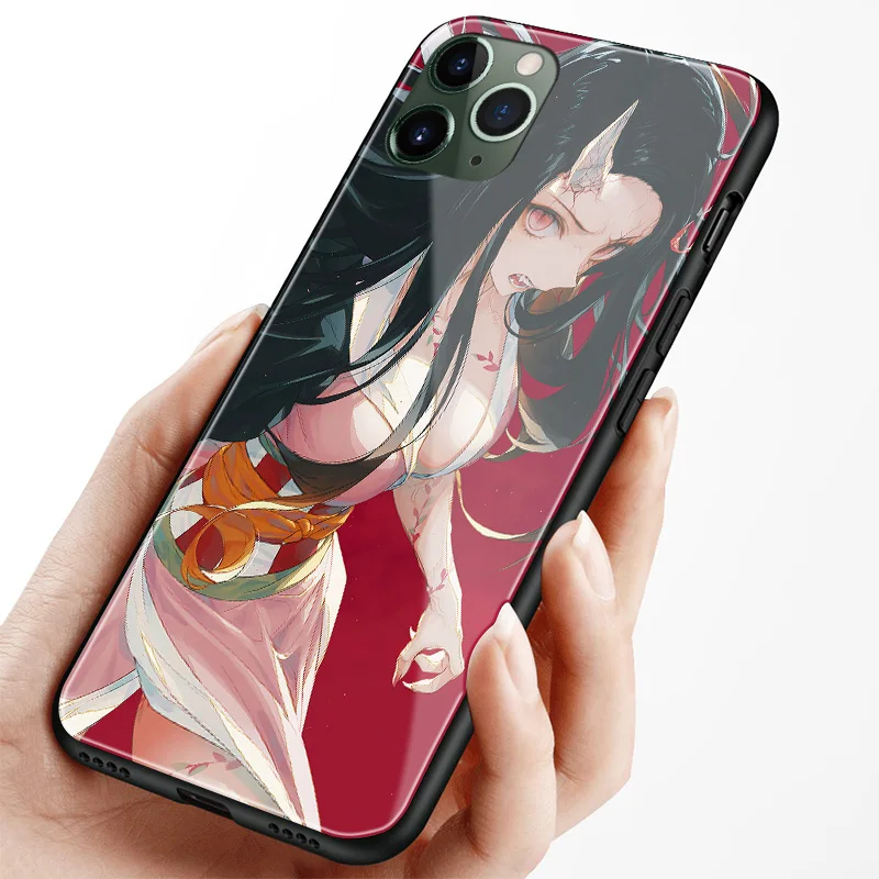 Kamado Nezuko Kimetsu no Yaiba Demon Slayer мягкий силиконовый стеклянный чехол для телефона для iPhone 6 6s 7 8 Plus X XR XS 11 Pro max