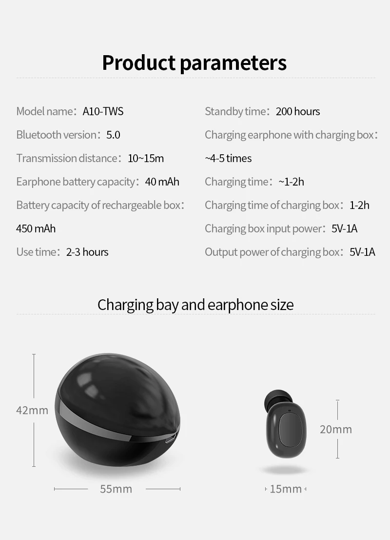 Bluetooth V5.0 наушники беспроводные наушники стерео Спортивные Беспроводные наушники гарнитура для iPhone Xiaomi с зарядным устройством