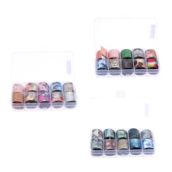 

30pcs Shining Manicures Stickers Colorful Nail Stickers Sets for Woman Lady Female Mixed Pattern Flower Pattern Shell Pattern Ea