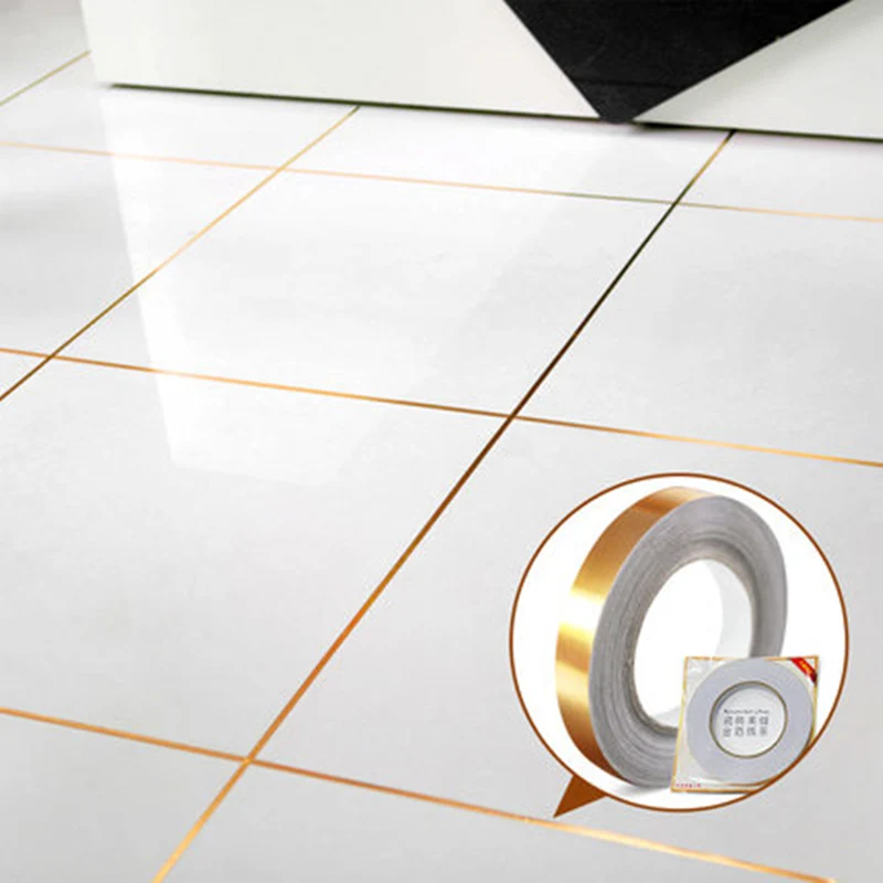 #Best 50M Self adhesive pvc floor tiles sticker Waterproof decorative tape tile grout tools for wall gap floor strip home decor