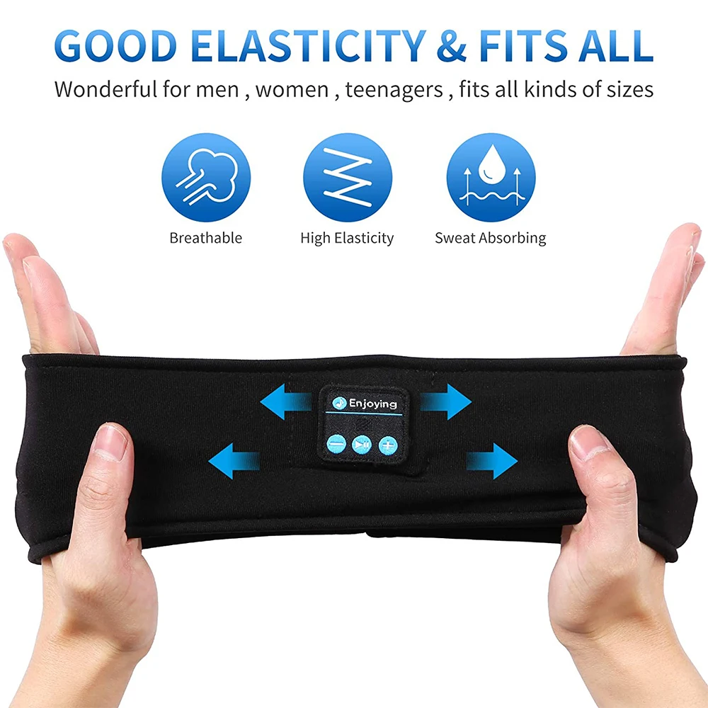 Sleep Eye Mask with Bluetooth 5.0 Headphones Soft Elastic Comfortable Headband ASMR Sleeping  Band 10H Music 3