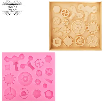 

DIY mechanical gear shape cake edge decoration tool cake mold Kitchen Baking tool chocolate fudge mold