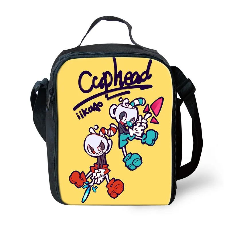 ThiKin Cuphead Печатные Игры детский ланчбокс для мальчиков и девочек Сумка для пикника женские теплоизоляционные сумки дети Ланчбокс еды