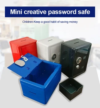 

Mini metal safe piggy bank key safe