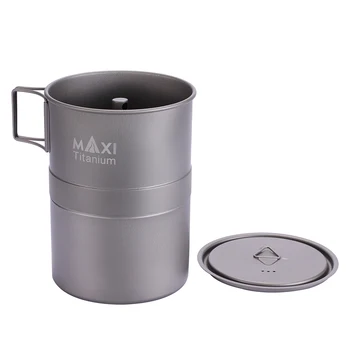 

TOAKS Outdoor Coffee Pot Titanium Coffee Maker Outdoor Tableware Set Hiking Picnic Backpacking Camping Tableware Pot